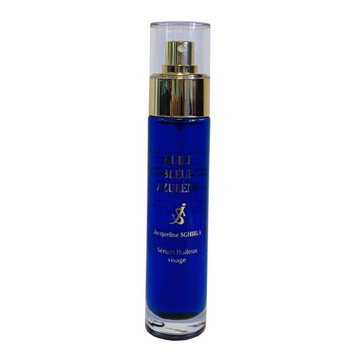 huile bleue azulène visage