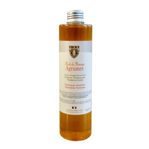 Huile aux Agrumes huile massage agrumes laboratoire jrs