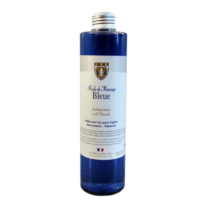 Huile Bleu Azulène huile massage bleu relxante laboratoire jrs scaled